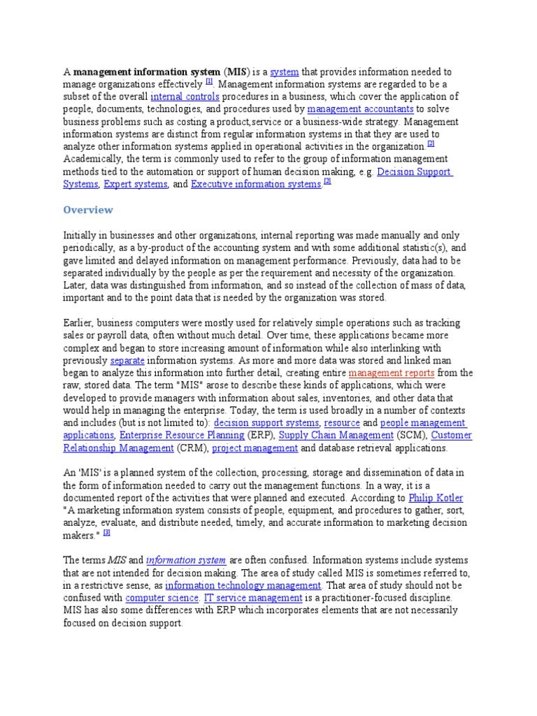 Understanding Management Information Systems | PDF | Management ...