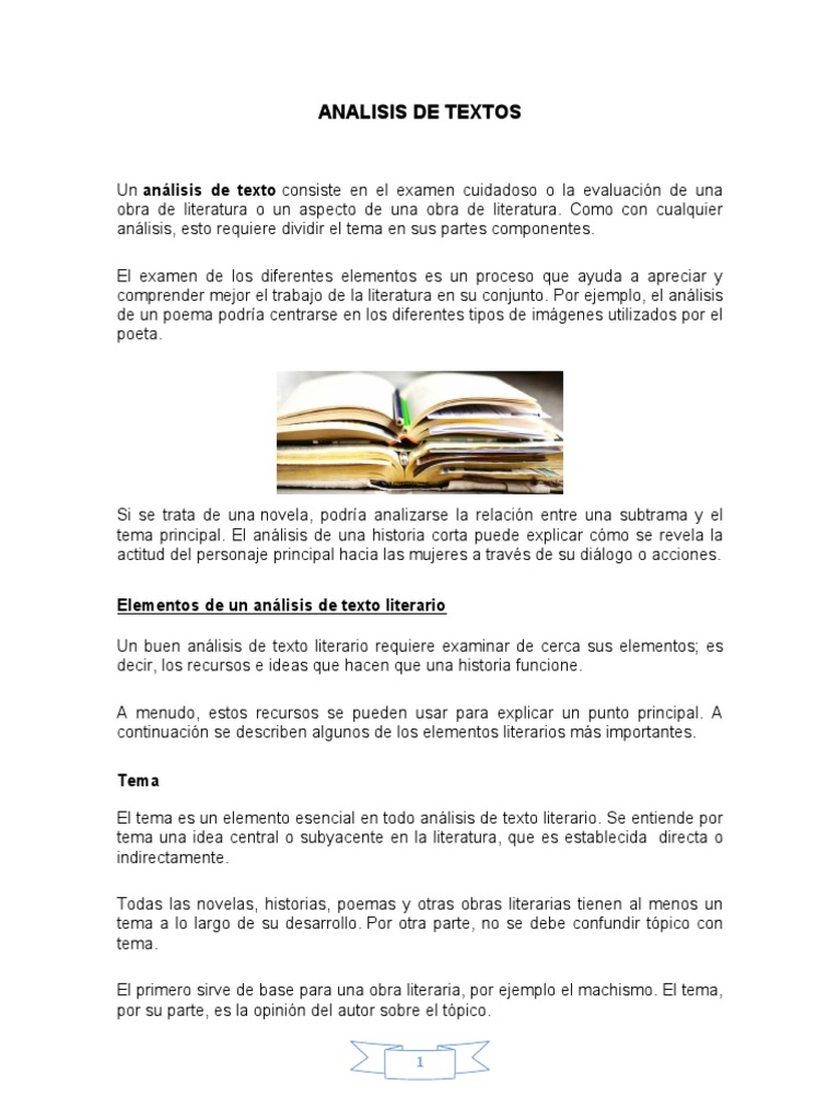 Analisis de Textos | PDF | Palabra | Novelas