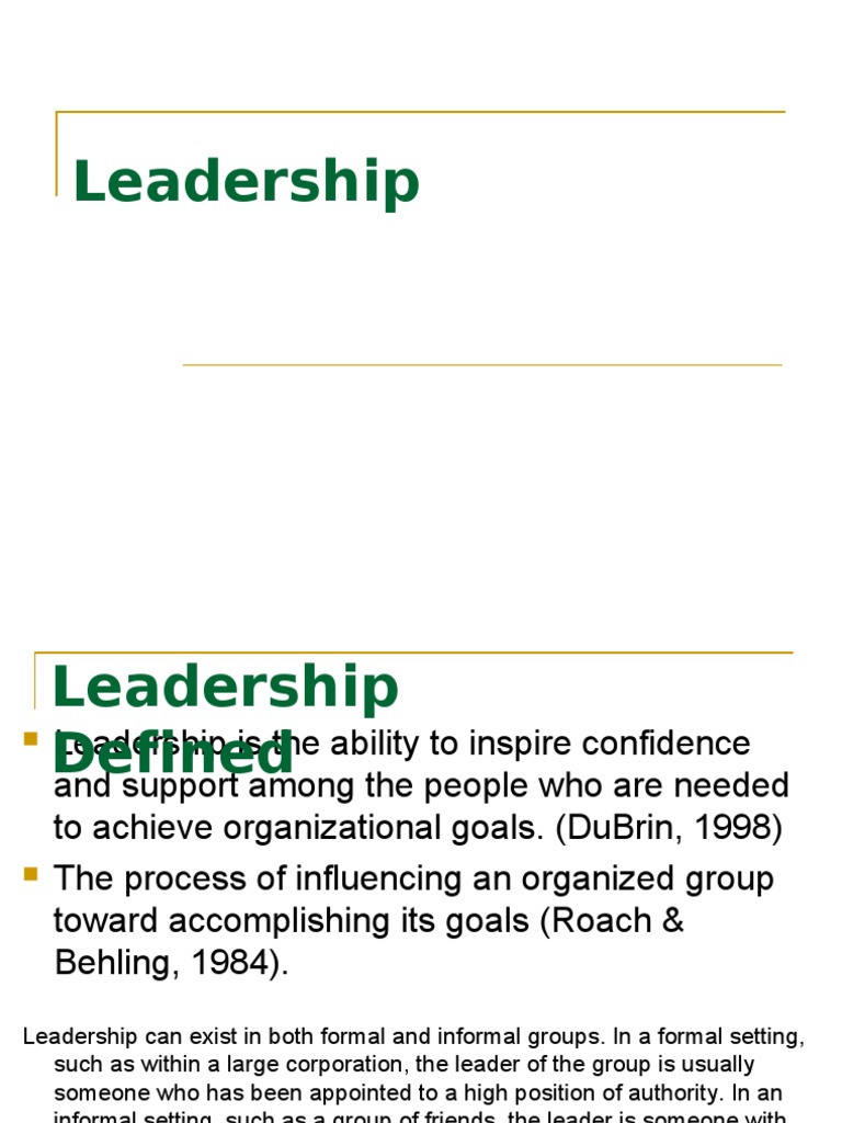 Understanding Leadership Dynamics | PDF | Transformational Leadership ...