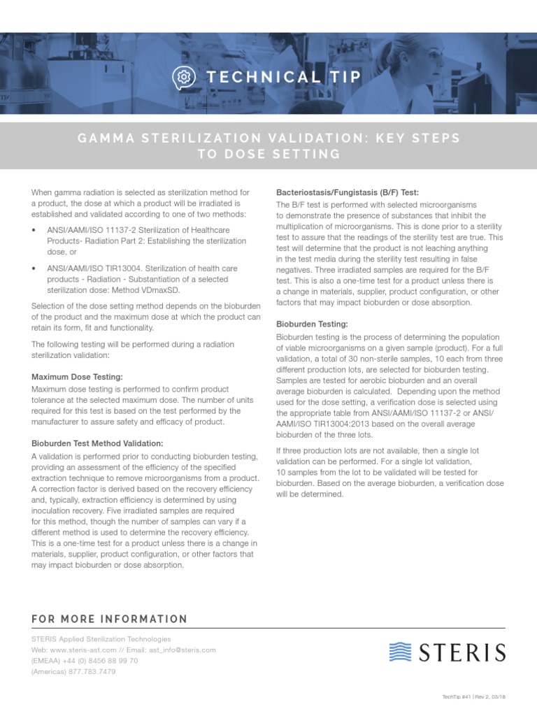 41 Sterilization Validation Key Steps To Dose Auditing 1 PDF