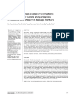 Association Between Depressive Symptoms and Psychosocial Factors and Perception of Maternal Self-Efficacy in Teenage Mothers