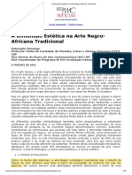 A Dimensão Estética Na Arte Negro-Africana Tradicional