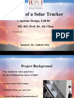 Design of A Solar Tracker: Capstone Design, Fall 06 ME 462, Prof. Dr. Jie Chen