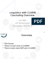 Linguistics With CLARIN LOT 2015 Winterschool Closing 2015-01-15