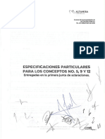 Especificaciones Particulares para Los Conceptos No. 5, 9 y 12