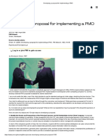 Developing a proposal for implementing a PMO