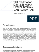 Strategi Penerapan Promosi Kesehatan Pada Klien Di Tatanan Klinik