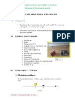 Informe #4 Movimiento Velocidad y Aceleracion