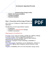 Project Investment Appraisal Process PDF