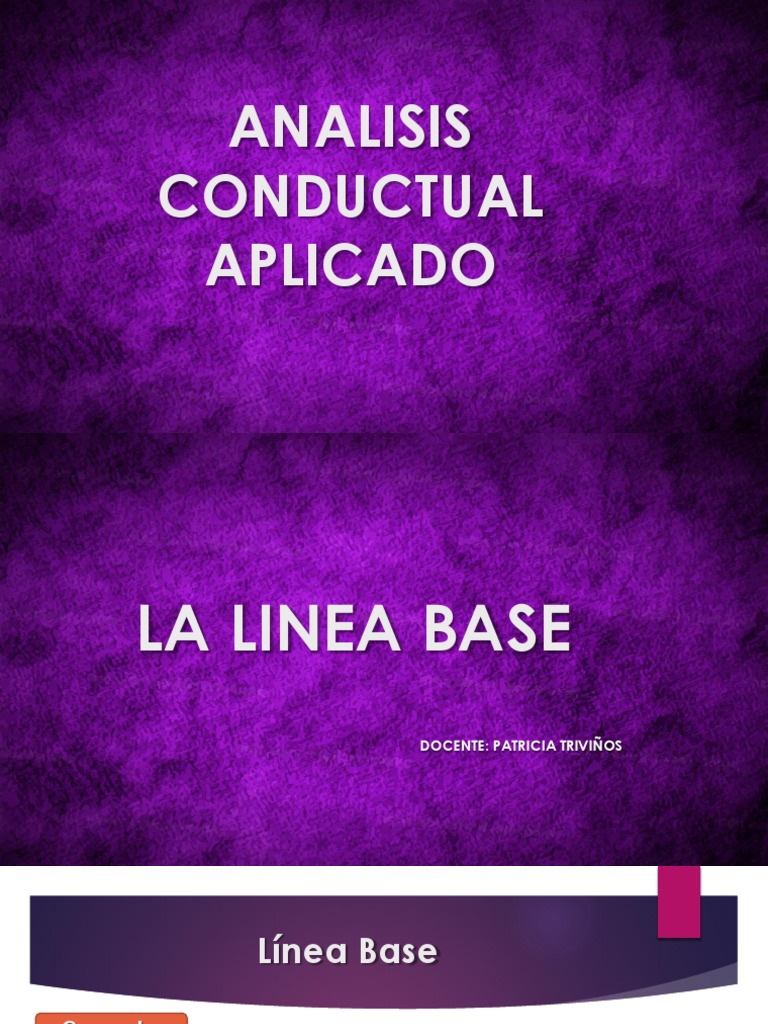 La Linea Base | PDF | Comportamiento | Modificación de comportamiento