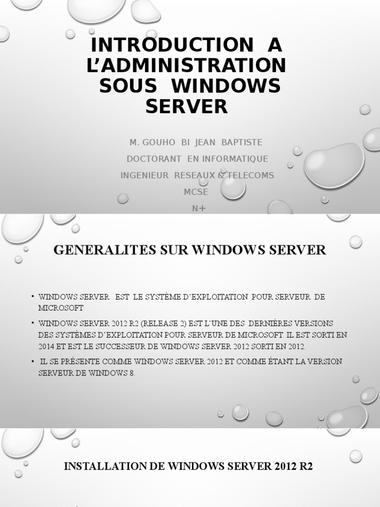 Administration de Windows Server 2012 R2 | PDF | Active Directory ...
