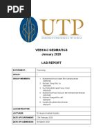 Veb1043 Geomatics January 2020 Lab Report: Experiment: Group: Group Members