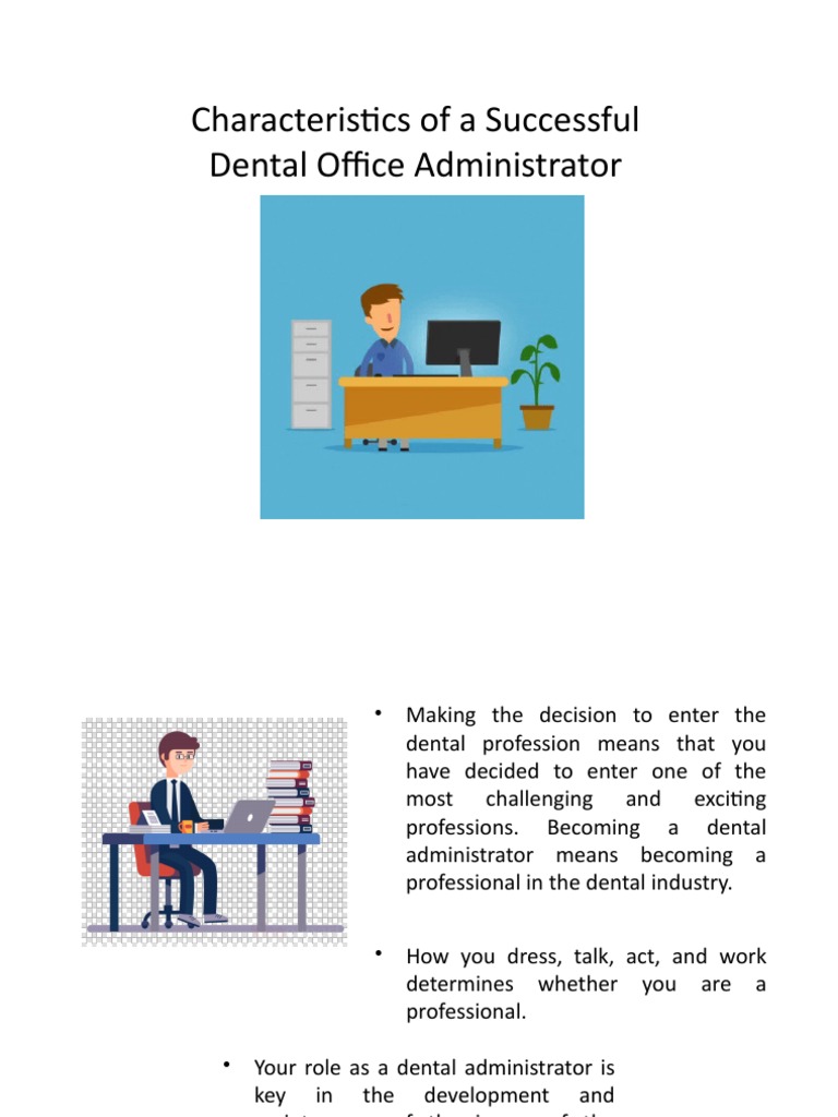 Characteristics of A Successful Dental Office Administrator PDF