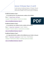 Conditional Sentences / If-Clauses Type I, II Und III