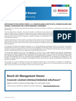 Air Management Sensor Lifetime Limited Warranty