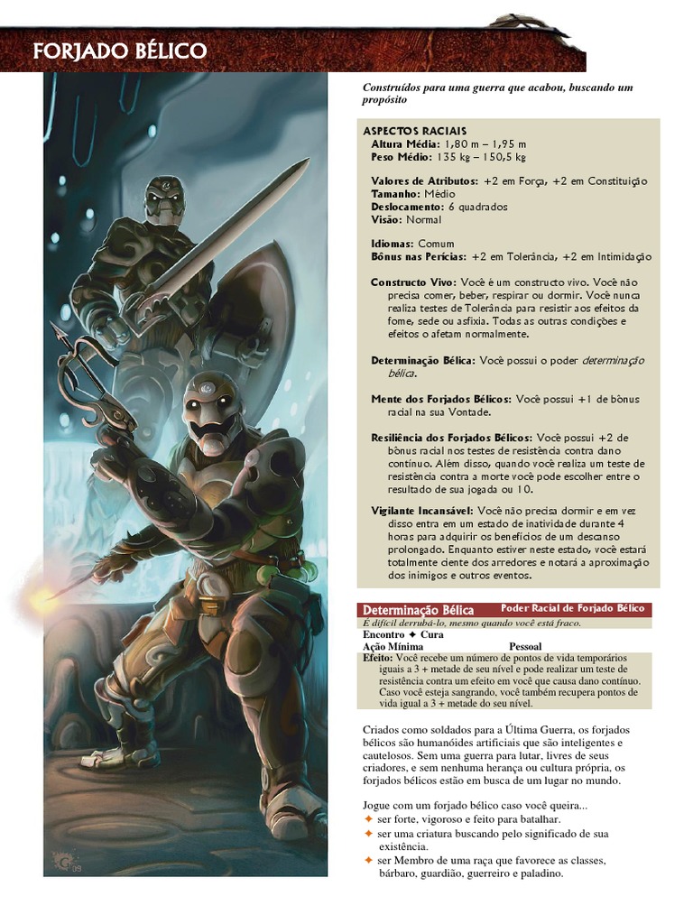 Raça) Forjado Bélico | PDF | Emoções | Dor, image size:768x1024