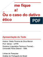 O dativo ético: uma herança latina e um problema sintático