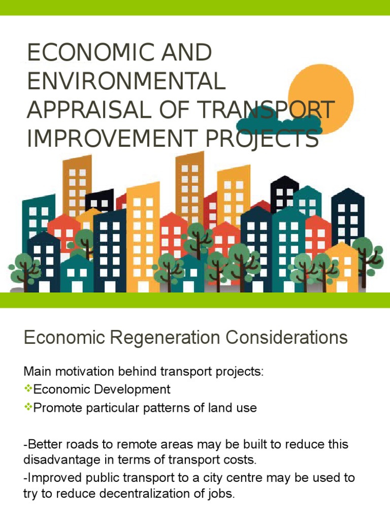 Economic Appraisal of Transport Projects | PDF