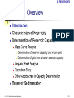 Determination of Reservoir Capacity