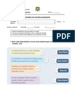 Control de Geografía Segundo