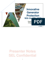 Presenter Notes SEL Confidential: Innovative Generator Protection