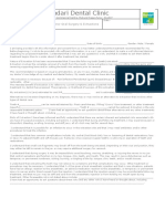 Bhandari Dental Clinic Extraction Consent Form