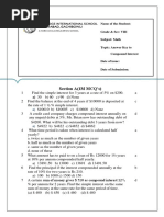 OIS CBSE GR-8 Answer Key Compound Interest PDF