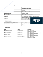Description of The Module: Role Name Affiliation Principal Investigator Paper Coordinator Content Writer Content Reviewer