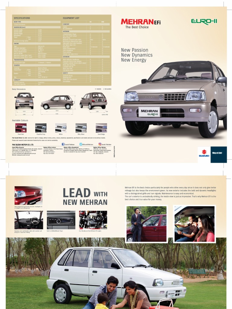 Suzuki - Mehran Brochure 05-10-2018 PDF | PDF