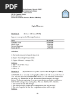 Exercices + Answers (Capital Structure) PDF