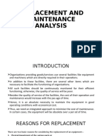 Replacement and Maintenance Analysis