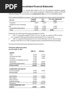 Consolidated Financial Statements: XYZ, Inc. Carrying Amounts Fair Values Fair Value Adjustments (FVA)