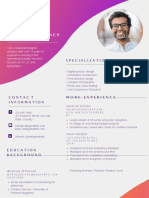 Colorful Modern Geometric Construction Resume