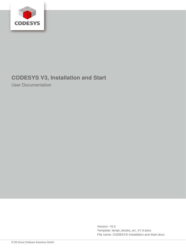 CODESYS V3, Installation and Start: User Documentation | PDF ...