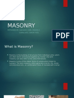 Masonry: Pefromed By: Gadiano, Carl Vinson C. Dumalaog, Simon Yves