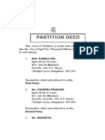 Partition Deed: Smt. Kamala Bai