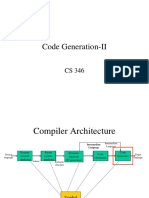 CS346 Code Generation II