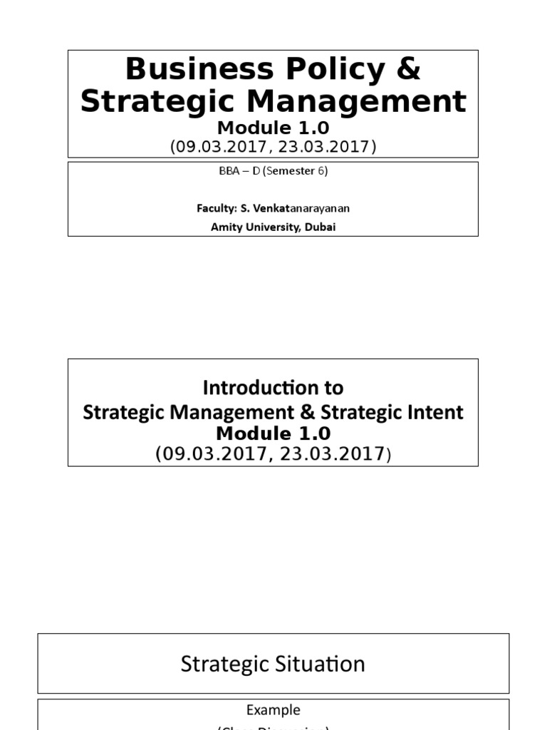 Strategic Management Overview | PDF | Strategic Management | Goal