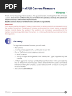 Updating Digital SLR Camera Firmware: - Windows
