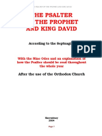 The Psalter of The Prophet and King David: According To The Septuagint