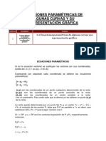 2.3 Ecuaciones Paramétricas de Algunas Curvas y Su Representación Gráfica.