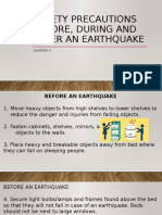 Safety Precautions Before, During, After Earthquake