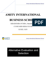 Amity International Business School: MBAIB/IMBA/3CMBA, Semester IV Consumer Behaviour Kokil Jain