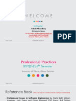Welcome to Professional Practices BSITEVE-8th Semester