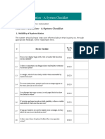 Heuristic Evaluation - A System Checklist: Usability Techniques