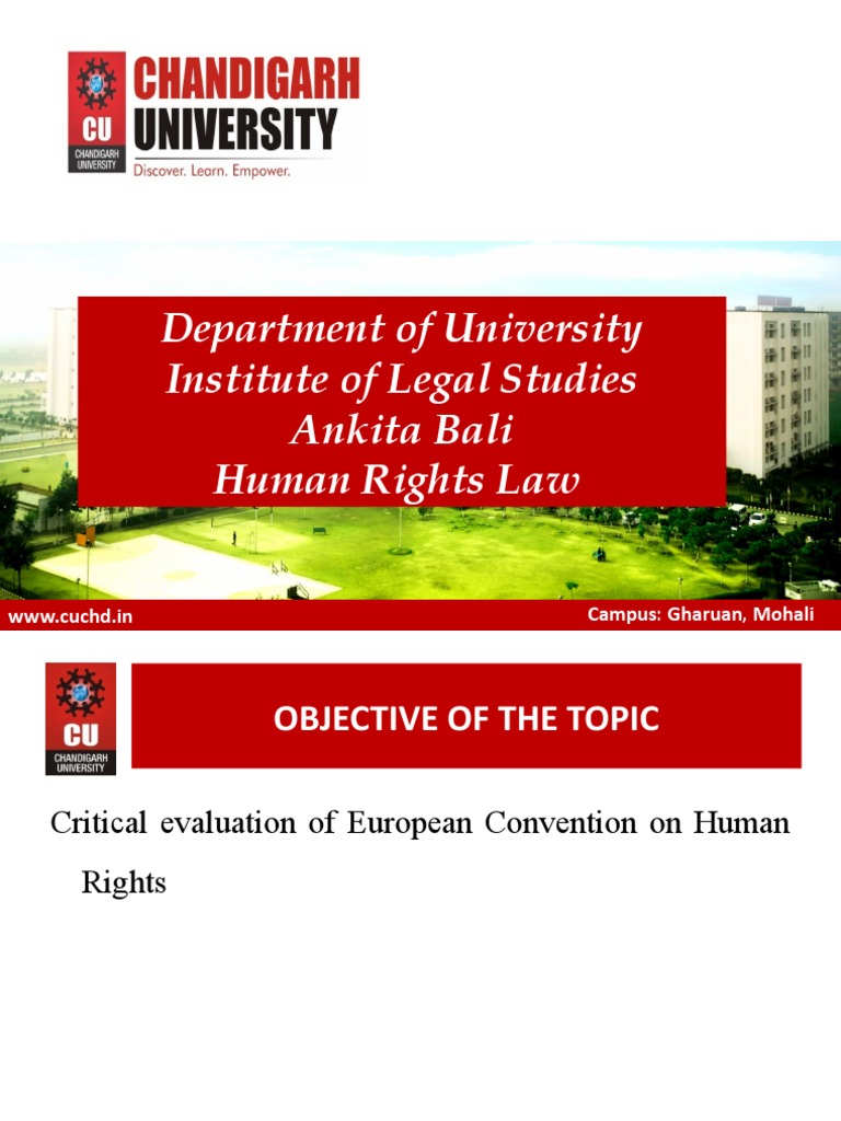 Critical Evaluation of ECHR by Ankita Bali | PDF | European Convention ...