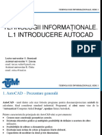 L.1 - Tehnologii Informationale - AutoCAD