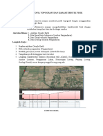 Petunjuk MEMBUAT PROFIL TOPOGRAFI DAN KARAKTERISTIK FISIK.