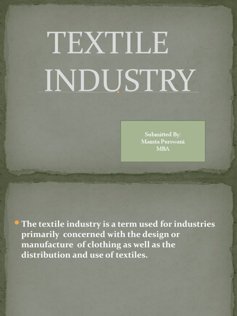 Textile Industry Ppt