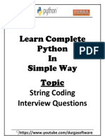 Python String Coding Interview Questions PDF
